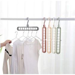 10pcs Random Color Space Saver Saving Wonder Metal Magic Hanger Clothes Closet Organize Hook Decoration