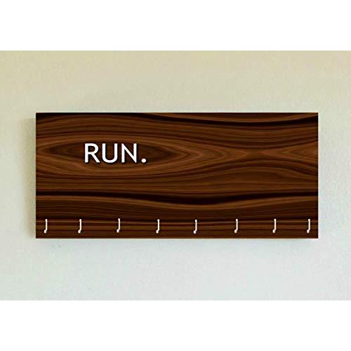 Race Medal Holder/Running Medal Hanger RUN - Wood Wall Mounted Medal Organizer. CUSTOMIZATION Available