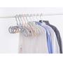 Yuqianjin Suit Hangers (Pack of 10) Non Slip No Shoulder Suit Hangers,Space Saving Clothes Hangers,Rounded Hangers for Coat,Sweater,Jackets,Pants,Shirts (Color : Pink)