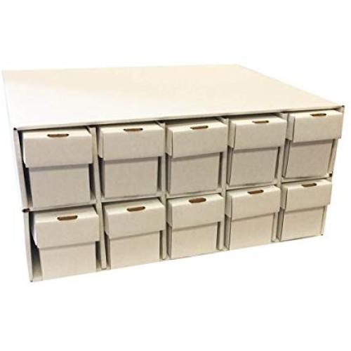 Card Penthouse House Storage Boxes - with 10 800-Count Vertical Storage Boxes