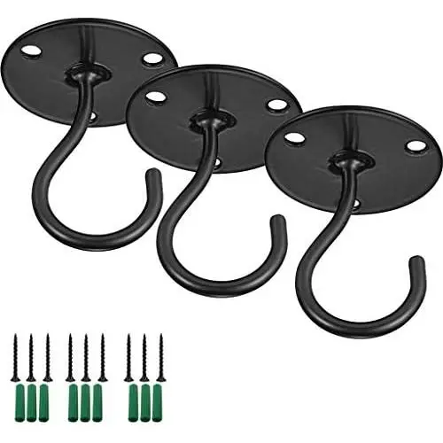 3 Pcs Wall Mount Ceiling Hooks, Ceiling Hooks Heavy Duty, Iron Ceiling Hooks for Plants, Hanging Bird Feeders, Wind Chimes, Outdoor Decoration Hooks 3 Pcs Wall Mount Ceiling Hooks, Ceiling Hooks Heavy Duty, Iron Ceiling Hooks for Plants, Hanging Bird Feeders, Wind Chimes, Outdoor Decoration Hooks