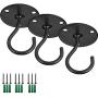 3 Pcs Wall Mount Ceiling Hooks, Ceiling Hooks Heavy Duty, Iron Ceiling Hooks for Plants, Hanging Bird Feeders, Wind Chimes, Outdoor Decoration Hooks
