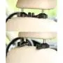 Fashion road 4Pcs Car Headrest Hook with 4Pcs Tyre Valve Dust Caps, Vehicle Universal Car Purse Hook/Car Headrest Hangers Holding for Bag, Purse, Cloth, Grocery, Black