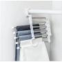 5pcs Random Color Multi-Functional Pants Rack Shelves Portable 5 in1 Stainless Steel Wardrobe Magic Clothes Hanger Storage Drying Hanger