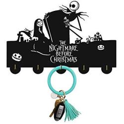 Nightmare Before Christmass Wall Hanger Wall Hook Key Holder Heavy Duty 11LB(Max) Wall Décor Wood Coat Hooks Key Holder Key Hanger for Wall Entryway and Kitchen Best Christmas Gift N4