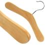 HANGERWORLD 12 Natural Beech 10inch Kids Baby Toddler Wooden Top Dress Coat Clothes Garment Hangers