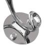 uxcell Dual Wall Hooks Zinc Alloy Rack Wall Mounted Clothes Hanger Storage w Screws Plating Finish, Silver Tone