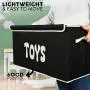Woffit Toy Storage Organizer Chest for Kids & Living Room, Nursery, Playroom, Closet etc. ? Extra Large Collapsible Toys Bin with Flip-top lid for Children & Dog Toys, Great Boxes for Boys and Girls Woffit Toy Storage Organizer Chest for Kids & Living Room, Nursery, Playroom, Closet etc. ? Extra Large Collapsible Toys Bin with Flip-top lid for Children & Dog Toys, Great Boxes for Boys and Girls