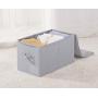 iwill CREATE PRO 60L Extra Large Quilts Comforters Blankets Duvets Storage Containers with Lid, Dust Proof Storage Organizer Boxes for Seasonal Beddings, Light Gray