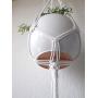 Cotton Modern Macrame plant hanger- Natural white cord