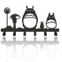 Animal Cat Girl Metal Wall Mounted Bag Hanger,6 Hooks Storage Rack Originality Clothing Hooks Sweet Black(Cute Totoro) Animal Cat Girl Metal Wall Mounted Bag Hanger,6 Hooks Storage Rack Originality Clothing Hooks Sweet Black(Cute Totoro)