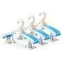Fcoson Baby Size Hanger Set Kids Velvet Hangers 15 Pack No-Slip Space Saving Clothes Hangers for Babies Toddler Children Youth Blue