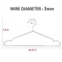 TUXWANG Metal Hangers, 40 Pack Stainless Steel Strong Wire Clothes Hangers-16.5 Inch, Silvery