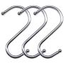 30 Sets of S-Shaped Hooks, Heavy-Duty-S-Shaped Hooks for Hanging pots and Pans, S-Shaped Hooks for Clothes, Towels, Plants, Kitchen Utensils, 3.14 inches