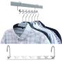 10Pcs Clothes Hanger for Cascade Wardrobe Organizer Closet Wardrobe Rack Space Saver Storage Metal