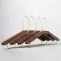 KIPB Clothes Hanger Black Walnut Home No Trace Solid Wood Clothing Brace