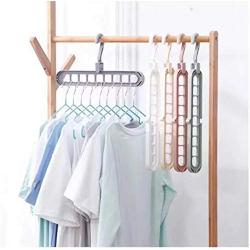 5pcs Random Color Multi-Port Support Circle Clothes Hanger Clothes Drying Racks Multifunction Plastic Scarf Clothes Hanger Hangers Storage Rack
