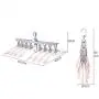 EvaroFly Multipurpose Magic Stretch Folding Hanger, Save Space Storage Clothes Hanger, Household Travel Camping -Pink 52.5cm