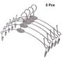 Cabilock Clothes Hanger 5pcs/Pack Stainless Steel Coat Hanger with Curving Tips and Clips for Underwear Bra Panties