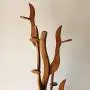 GBYYMX Coat Rack Vertical Bamboo Tree Display Rack Hanger 8 Hooks and Solid Foot Clothes Scarf and hat, Bamboo Natural Color Clothes Stand