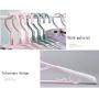 Durable Retractable Hanger Adult Non-Slip Clothes Rack Plastic Seamless Home Hanger (Color : Pink)