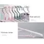 Durable Retractable Hanger Adult Non-Slip Clothes Rack Plastic Seamless Home Hanger (Color : Pink)