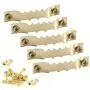 Wolfride 120 Pcs Double Sawtooth Picture Photo Frame Hanging Home Decoration Hangers Double Hole with Screws