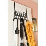 Home-X Eight Hook Over The Door Cat Hanger Rack | Heavy Duty Organizer Rack for Home, Office & Closet Storage