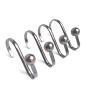 Gankmachine 12pcs Anti-Rust Decorative Curtain Hooks Iron Ball Bathroom Shower Rod Rolling Hanger Hanging Curtain Hook Ring