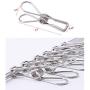 Strong Durable Metal Polished Wire Clothespins Clip,Anti-Rust Pin Hanger Clip for Home Kitchen Hook,Outdoor Laundry Clothes Drying,Bag Sealing,Office File Pin,Photos Paper Pegs Craft Clips 10 Pack