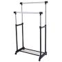 9rit_shop Sufficient Storage Double Adjustable Cloth Hanger Garment Rack 9rit_shop Sufficient Storage Double Adjustable Cloth Hanger Garment Rack