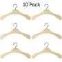 KIPB 10pcs 12CM Wooden Mini Space Saving Non-Slip Clothes Hangers Laundry Hook Drying Rack for Dolls Sweaters Shirts Dresses