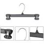 HOUSE DAY Pinch Grip Hangers 12" 25pcs Pant Hangers Black Hangers with Polished Swivel Hooks and Padded Clips Pants Clothes Hangers HOUSE DAY Pinch Grip Hangers 12" 25pcs Pant Hangers Black Hangers with Polished Swivel Hooks and Padded Clips Pants Clothes Hangers
