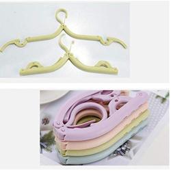 10pcs Random Color Foldable Travel Clothes Organizer Hanger Rack Wardrobe Closet Drying Holder Hanger Clothes Drying Rack Clothes Storage Rack