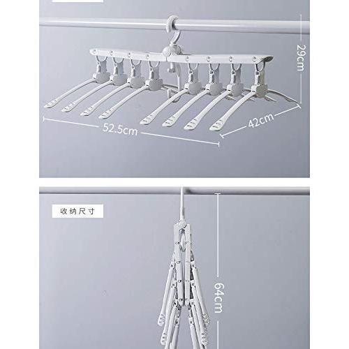 Bamboo Rotatable Thickened Hanger Multifunctional Storage Artifact Folding Multi-Layer Magic Clothes Shelf Hanger Save Space