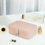 Jewelry Box,Necklace Ring Storage Organizer Double Layer Travel Synthetic Leather Jewel Cabinet Gift Case for Women -Cross Pattern