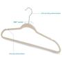 Estink Flocking Clothes Hanger,20 Pack 17.5