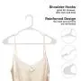 SONGMICS Clothes Hangers Plastic 50 Pack, Easy and Convenient with Widened Non Slip Grooves and Reinforced Ends, White UCRP03W-50 SONGMICS Clothes Hangers Plastic 50 Pack, Easy and Convenient with Widened Non Slip Grooves and Reinforced Ends, White UCRP03W-50