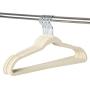 EBTOOLS Clothes Hangers, Thin Flocking Hangers Non Slip Clothes Suit Shirt Pant Hangers Organization Home 20 Pcs (Ivory)