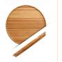 Tianhui Storage Round Boxes with Bamboo Wooden Lid, Scroll Pattern Secure Durable Storage and Organization for Seasonings, Herbs or Small Items Coffee, Dry Goods Candy Storage Loose Leaf (Green, M)