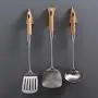 Garneck Wood Wall Hook Adhesive Triangle Door Back Hook Modern Wall Clothes Hanger for Living Room Entrance Key Holder 2 PCS