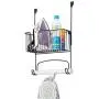 mDesign Metal Over Door Ironing Board Holder with Large Storage Basket - Holds Iron, Board, Spray Bottles, Starch, Fabric Refresher - for Laundry, Utility Room, Garage - Matte Black mDesign Metal Over Door Ironing Board Holder with Large Storage Basket - Holds Iron, Board, Spray Bottles, Starch, Fabric Refresher - for Laundry, Utility Room, Garage - Matte Black