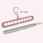 KYCPTNFJ 1/3/5/7Pcs Space Saving Hangers Clothes 9 Hole Hanger Towel Closet Organizer Storage Rack Color Random