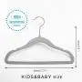 MIZGI Premium Kids Velvet Hangers (Pack of 50) with Copper/Rose Gold Hooks,Space Saving Ultra Thin,Non Slip Hangers use for Childrens Skirt Dress Pants,Clothes Hangers by (Gray) MIZGI Premium Kids Velvet Hangers (Pack of 50) with Copper/Rose Gold Hooks,Space Saving Ultra Thin,Non Slip Hangers use for Childrens Skirt Dress Pants,Clothes Hangers by (Gray)
