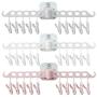 Wall-Mounted 10 Clips 5pcs Random ColorPortable Socks Cloth Hanger Rack Clothespin Drying Rack Sock Holder Wardrobe Storage Cloth Hangers