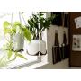 Leather Plant Hanger - boho indoor modern plant pot holder macrame hanging basket for large and small plants Scandinavian decor jungalow hanging planter shelf hammock