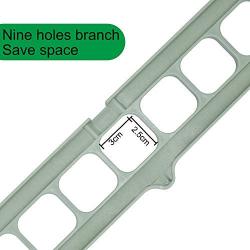 nivimo Plastic Clothes Hangers 9 Holes Branch Space Saving,Premium Clothing Hangers-10 Pack (Light Green)