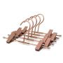 Koobay 20Pack 30CM Rose Gold Clothes Hangers with 2 Adjustable Clips Pants Hangers