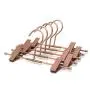 Koobay 20Pack 30CM Rose Gold Clothes Hangers with 2 Adjustable Clips Pants Hangers