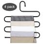 devesanter Pants Hanger Multi-Layer S-Style Jeans Trouser Hanger Closet Stainless Steel Rack Space Saver for Tie Scarf Jeans Clothes(4 Pack ) devesanter Pants Hanger Multi-Layer S-Style Jeans Trouser Hanger Closet Stainless Steel Rack Space Saver for Tie Scarf Jeans Clothes(4 Pack )